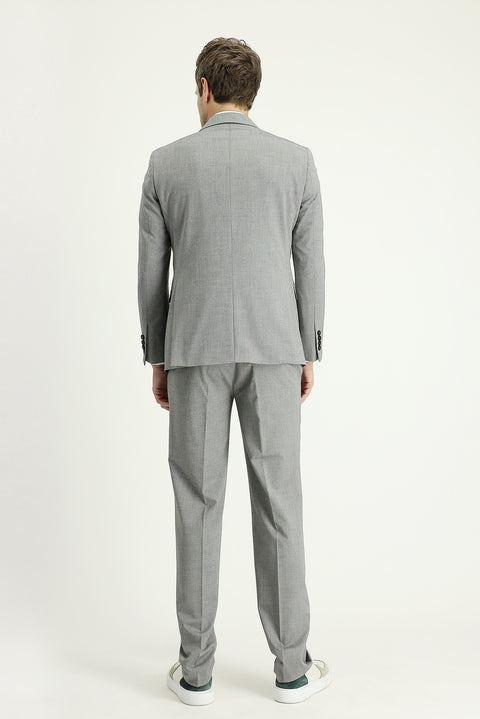 Medium Gray 7 Drop Slim Fit Suit