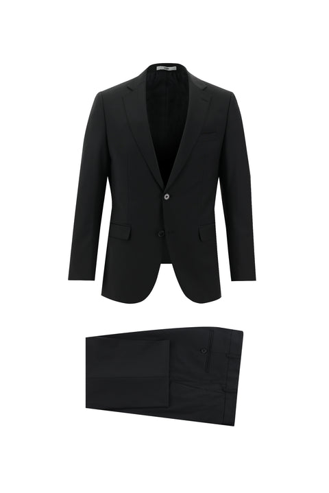 Black 4-Drop Relaxed Fit Suit