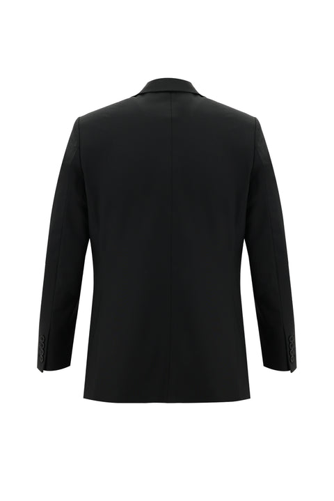 Black 4-Drop Relaxed Fit Suit