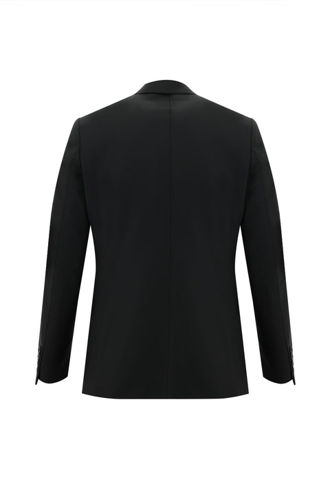 Black 4-Drop Relaxed Fit Suit