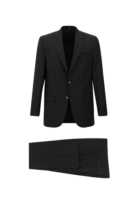 Dark Anthracite 7 Drop Slim Fit Narrow Cut Wool Suit