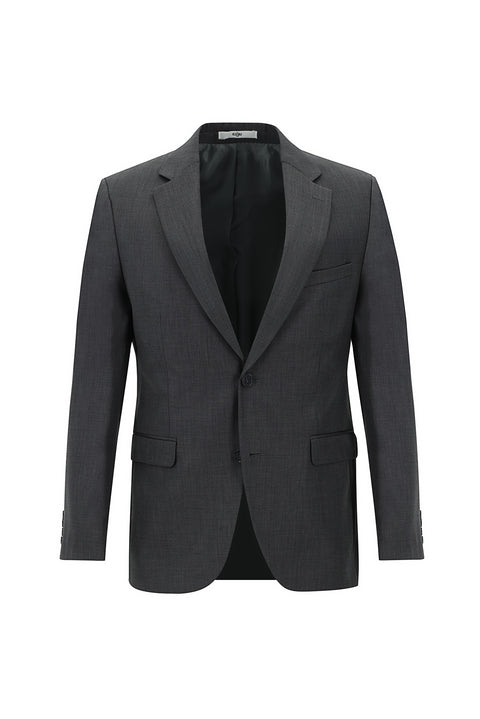 Medium Gray 4-Drop Relaxed Fit Suit