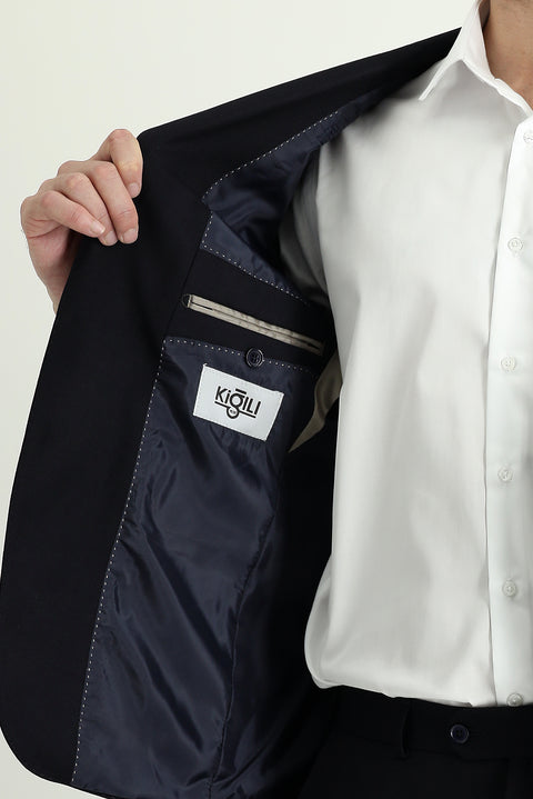 Dark Navy 6 Drop Regular Fit Standard Cut Suit