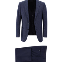 Light Navy Blue 7 Drop Slim Fit Narrow Cut Combination Suit