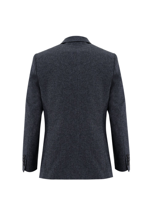 Medium Navy 7 Drop Slim Fit Narrow Cut Suit with Vest