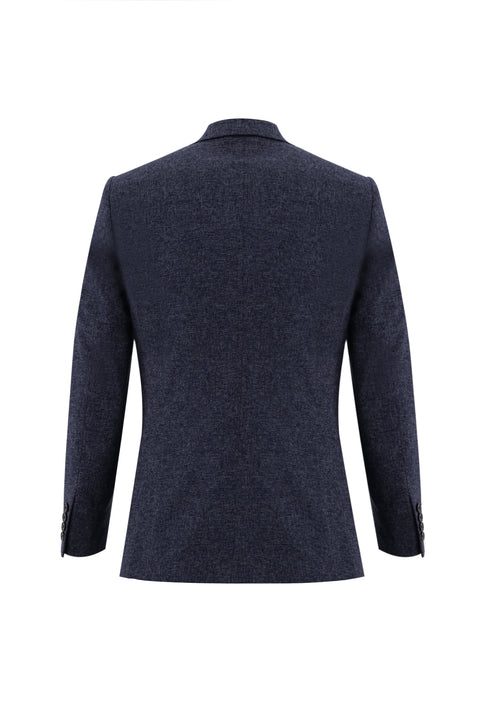 Dark Navy 6 Drop Regular Fit Standard Cut Suit with Vest