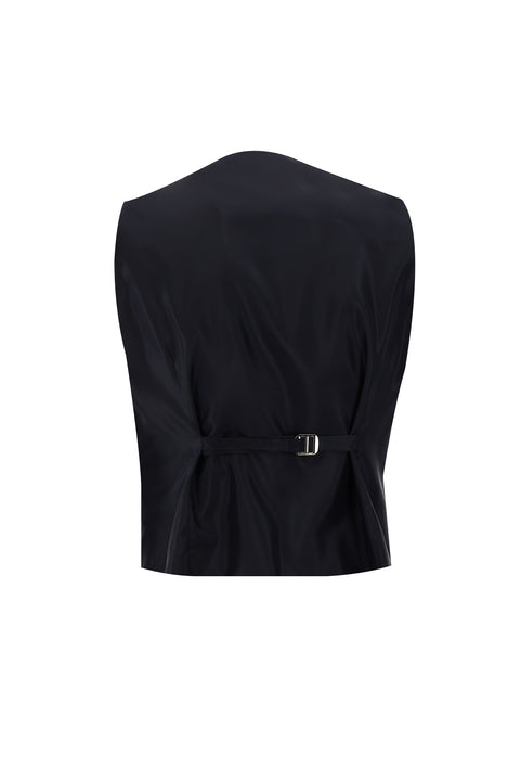 Dark Navy 6 Drop Regular Fit Standard Cut Suit with Vest