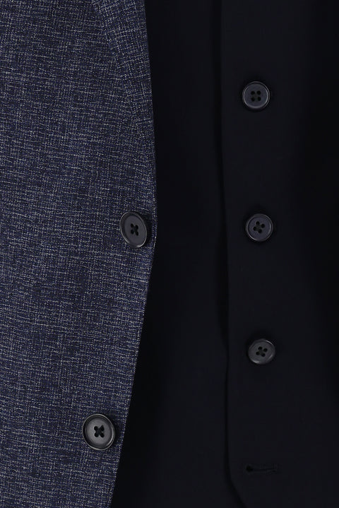 Dark Navy 6 Drop Regular Fit Standard Cut Suit with Vest