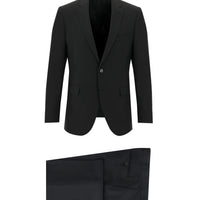 Black 7 Drop Slim Fit Narrow Cut Wool Suit