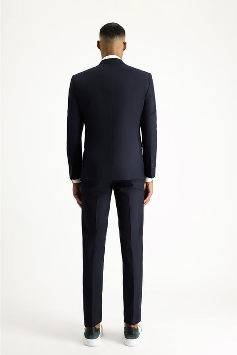 Dark Navy 7 Drop Slim Fit Suit with Vest