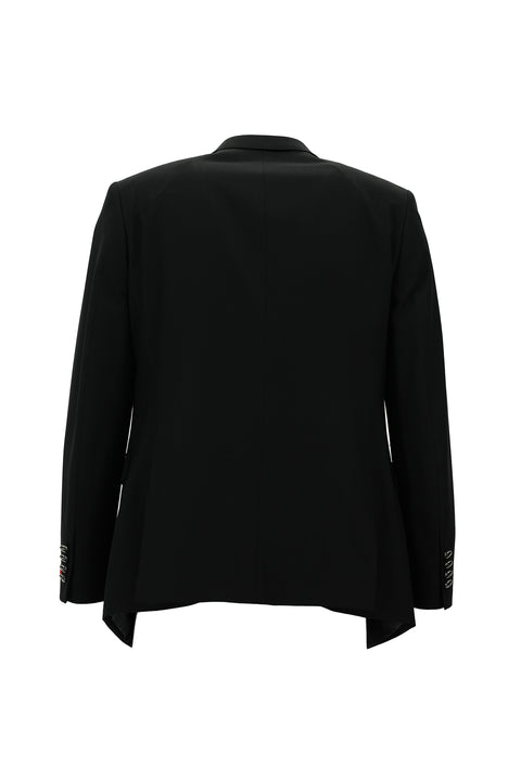 Black 7 Drop Slim Fit Narrow Cut Mono Collar Vest Tuxedo & Groom Suit