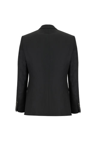  Siyah 7 Drop Slim Fit Dar Kesim Mono Yaka Yelekli Smokin & Damatlık