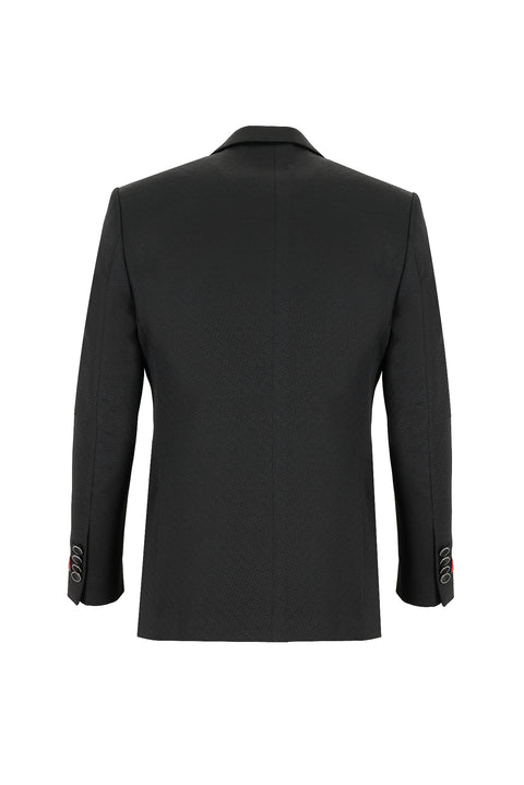 Black 7 Drop Slim Fit Narrow Cut Mono Collar Vest Tuxedo & Groom Suit