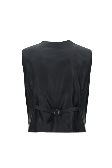 Black 7 Drop Slim Fit Narrow Cut Shawl Collar Vest Tuxedo & Groom Suit