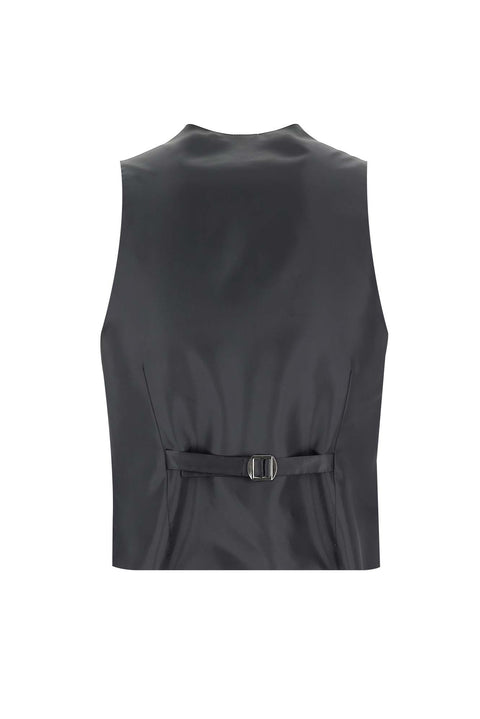 Black 7 Drop Slim Fit Narrow Cut Pointed Collar Vest Tuxedo & Groom Suit