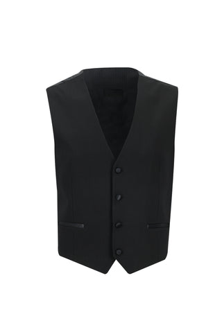  Siyah 7 Drop Slim Fit Dar Kesim Şal Yaka Yelekli Smokin & Damatlık