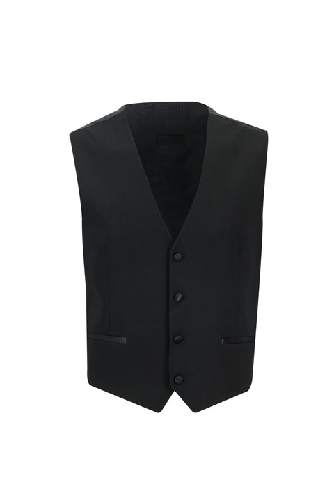 Black 7 Drop Slim Fit Narrow Cut Shawl Collar Vest Tuxedo & Groom Suit
