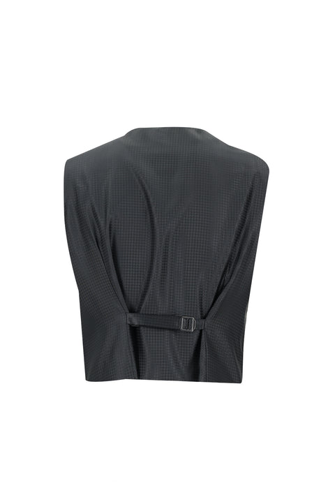 Black 7 Drop Slim Fit Narrow Cut Shawl Collar Vest Tuxedo & Groom Suit