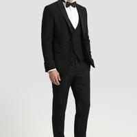 Black 7 Drop Slim Fit Tuxedo & Groom Suit