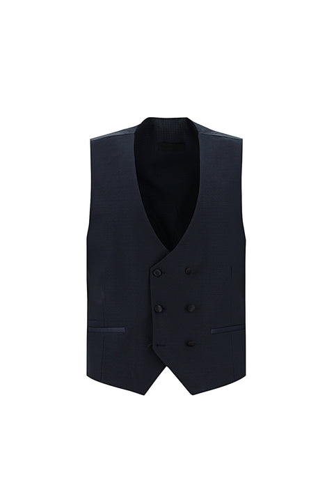 Medium Navy 7 Drop Slim Fit Tuxedo & Groom Suit