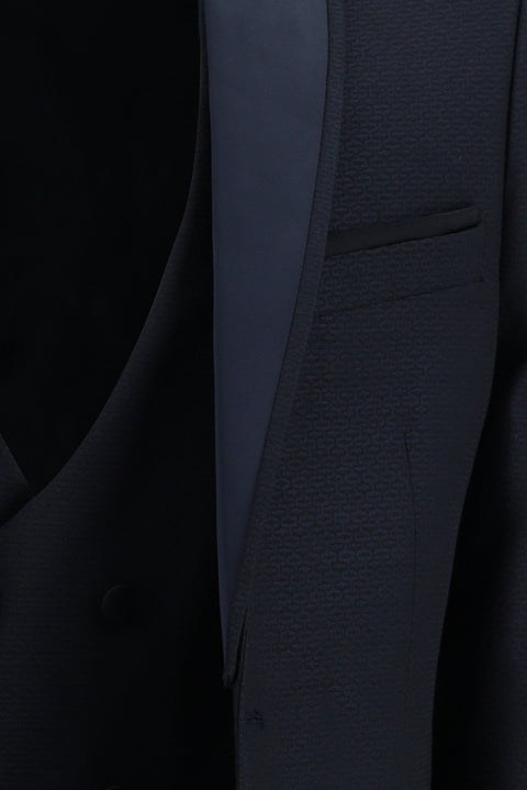 Medium Navy 7 Drop Slim Fit Tuxedo & Groom Suit