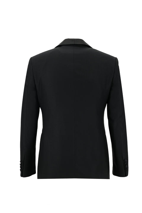 Black 7 Drop Slim Fit Narrow Cut Shawl Collar Tuxedo & Groom Suit