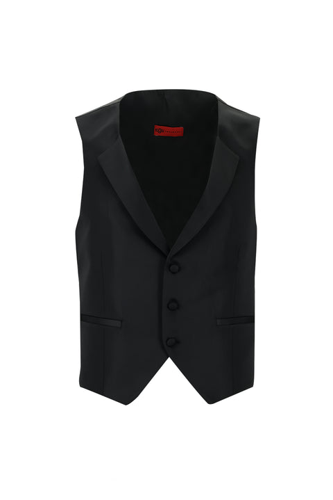 Black 7 Drop Slim Fit Narrow Cut Pointed Collar Tuxedo & Groom Suit