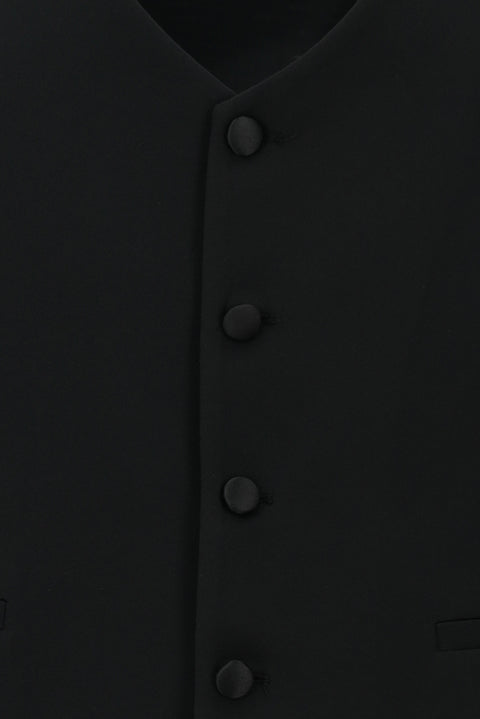 Black 7 Drop Super Slim Fit Extra Narrow Cut Pointed Collar Vest Tuxedo & Groom Suit