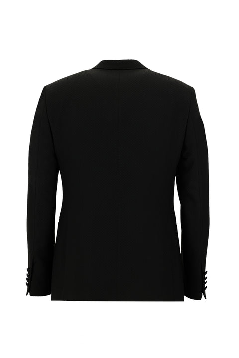 Black 7 Drop Slim Fit Narrow Cut Pointed Collar Vest Tuxedo & Groom Suit