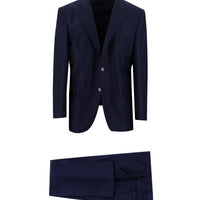Medium Navy 6 Drop Regular Fit Standard Cut Patterned Suit