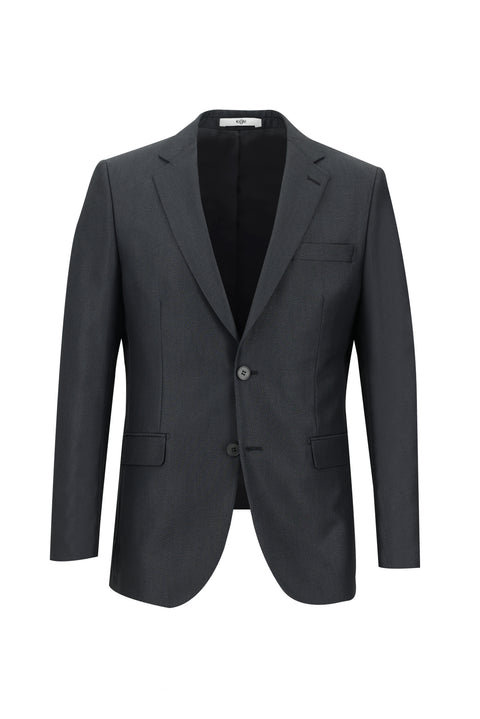 Dark Anthracite 4-Drop Relaxed Fit Patterned Suit