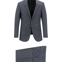 Dark Gray 6 Drop Regular Fit Standard Cut Patterned Suit
