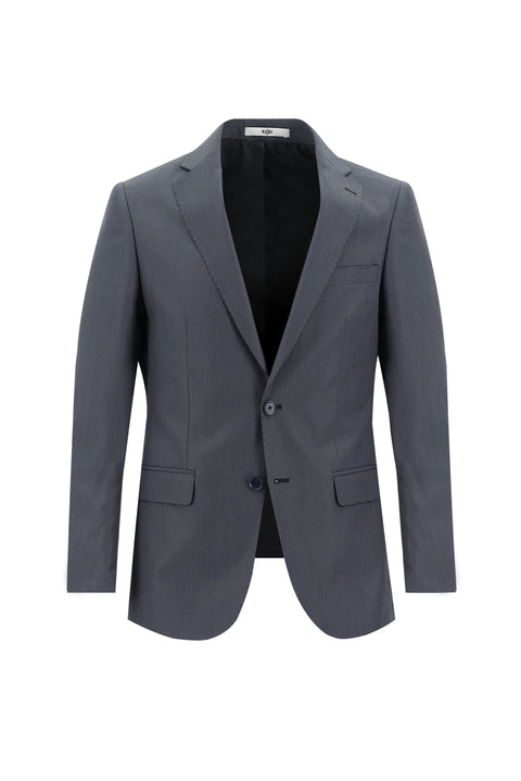 Dark Gray 6 Drop Regular Fit Standard Cut Patterned Suit