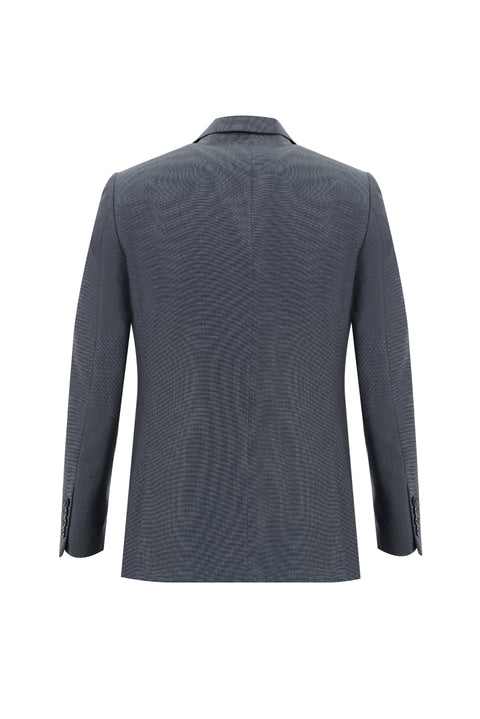 Dark Gray 6 Drop Regular Fit Standard Cut Patterned Suit