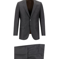 Dark Brown 6 Drop Regular Fit Standard Cut Patterned Suit