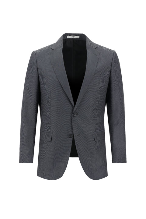Dark Anthracite 6 Drop Regular Fit Standard Cut Patterned Suit