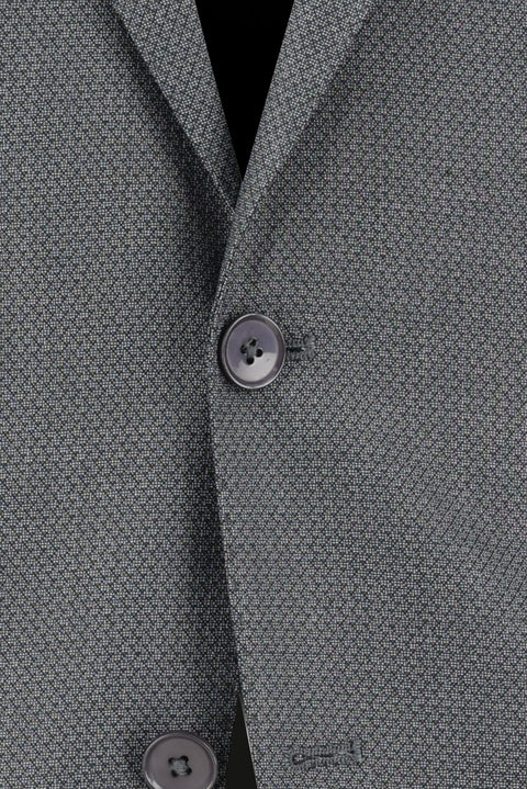 Medium Anthracite 4-Drop Relaxed Fit Patterned Suit