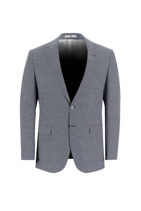 Black and Navy Blue 6 Drop Regular Fit Standard Cut Combination Suit