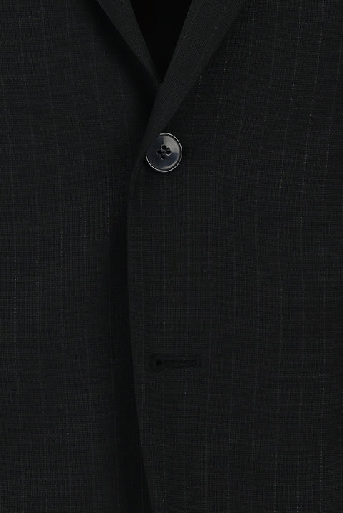 Black 7 Drop Slim Fit Striped Suit