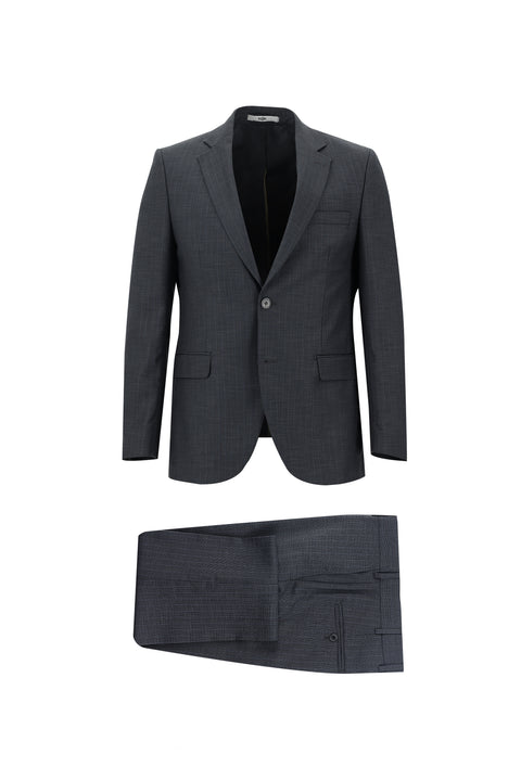 Dark Anthracite 7 Drop Slim Fit Striped Suit