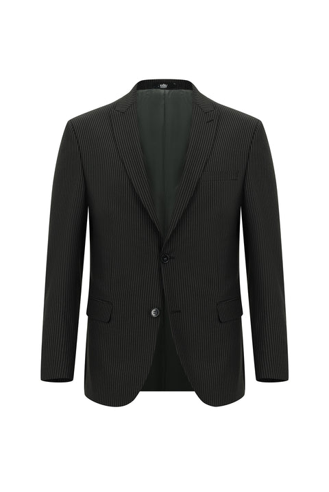 Black 7 Drop Super Slim Fit Extra Narrow Cut Striped Suit