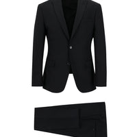 Black 7 Drop Super Slim Fit Extra Narrow Cut Striped Suit