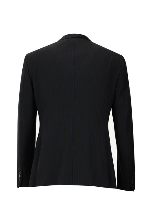 Black 7 Drop Super Slim Fit Extra Narrow Cut Striped Suit