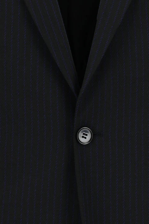 Black 7 Drop Super Slim Fit Extra Narrow Cut Striped Suit