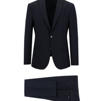 Dark Navy 7 Drop Super Slim Fit Extra Narrow Cut Striped Suit