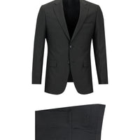 Black 7 Drop Slim Fit Striped Suit
