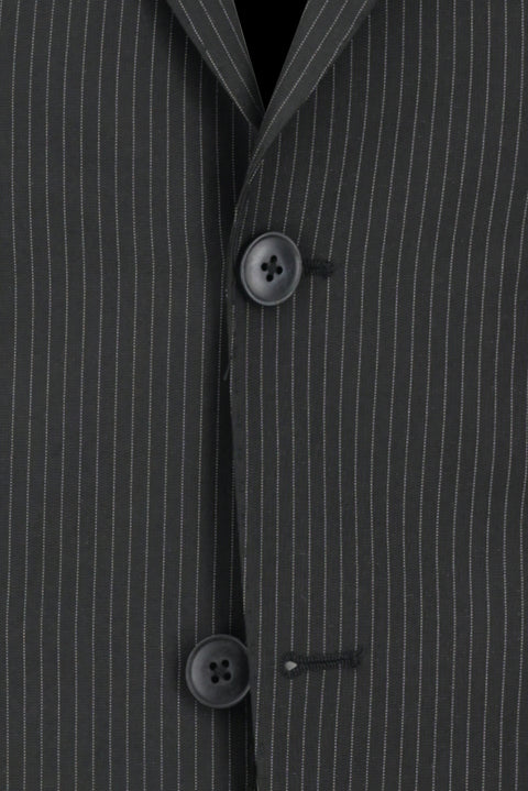 Black 7 Drop Slim Fit Striped Suit