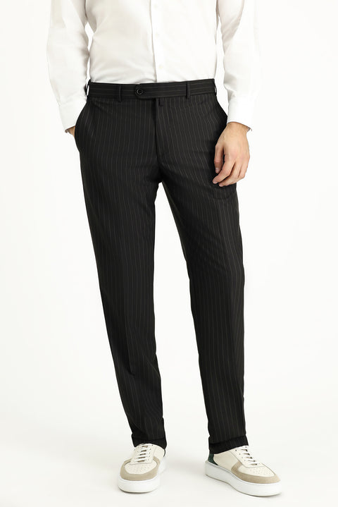 Black 6-Drop Regular Fit Standard Cut Suit