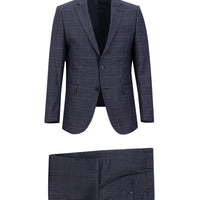 Dark Anthracite 6 Drop Regular Fit Standard Cut Patterned Suit