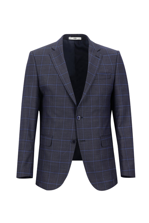 Dark Anthracite 6 Drop Regular Fit Standard Cut Patterned Suit